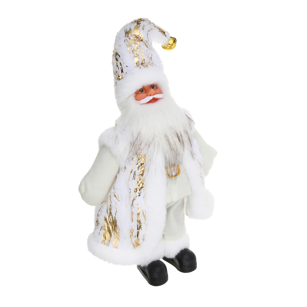 СНОУ БУМ Сувенир Санта 41 см, полиэстер, белый, арт.№ 140-148