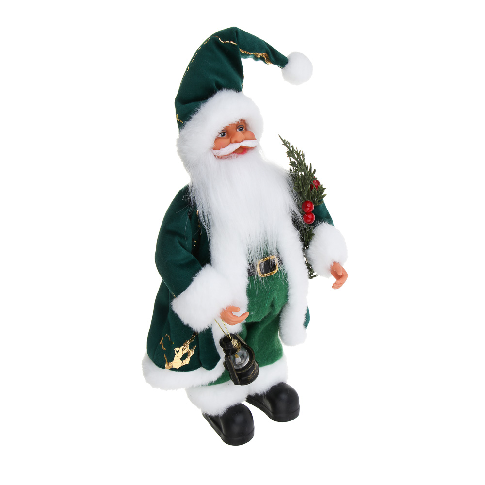 СНОУ БУМ Сувенир Санта 41 см, полиэстер, зеленый, арт.№ 140-149