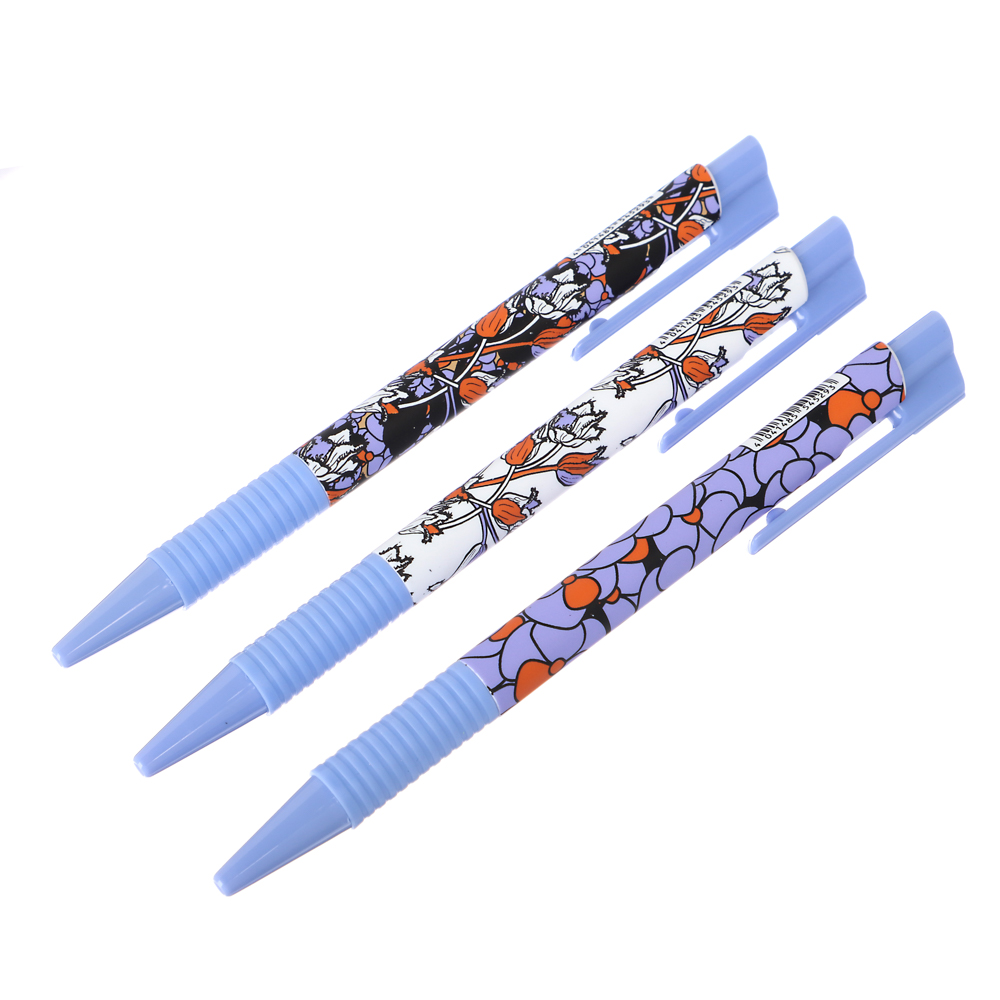 Erich Krause Авторучка шариковая синяя "Тьюлипс Матик энд Грип", 0,7 мм., корпус с принтом, 54529, арт.№ 626-061