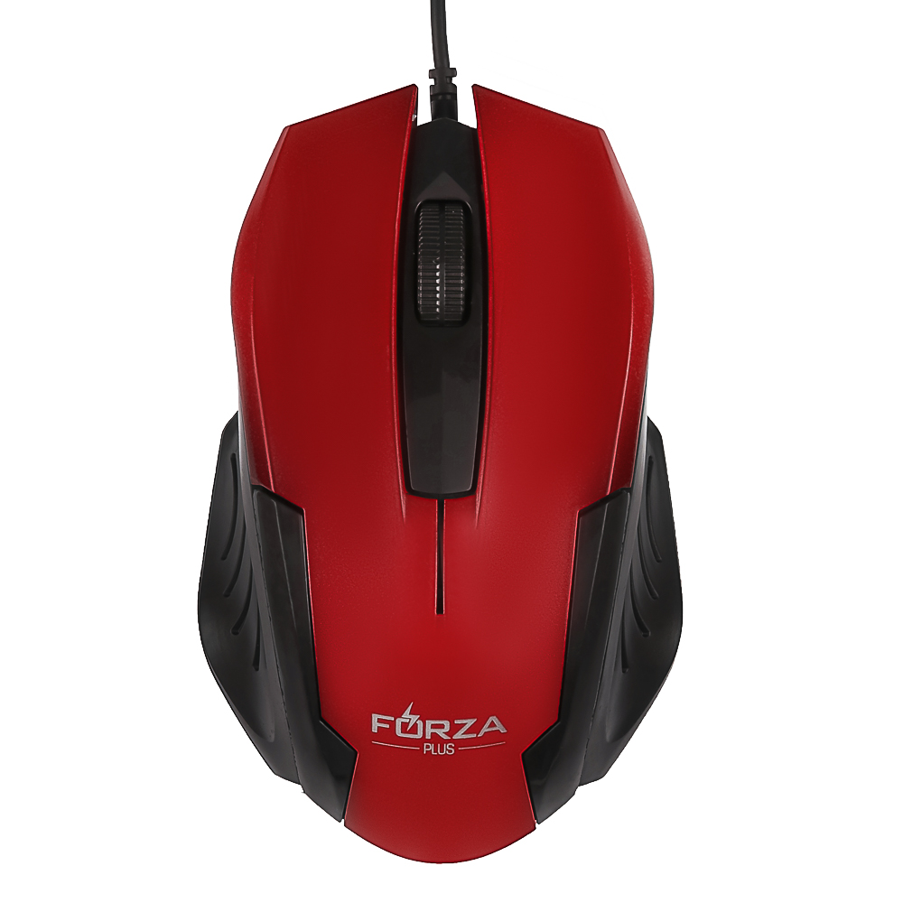Компьютерная мышь проводная FORZA Shine 1200DPI,3D, каб. 160см, красный, арт.№ 405-086