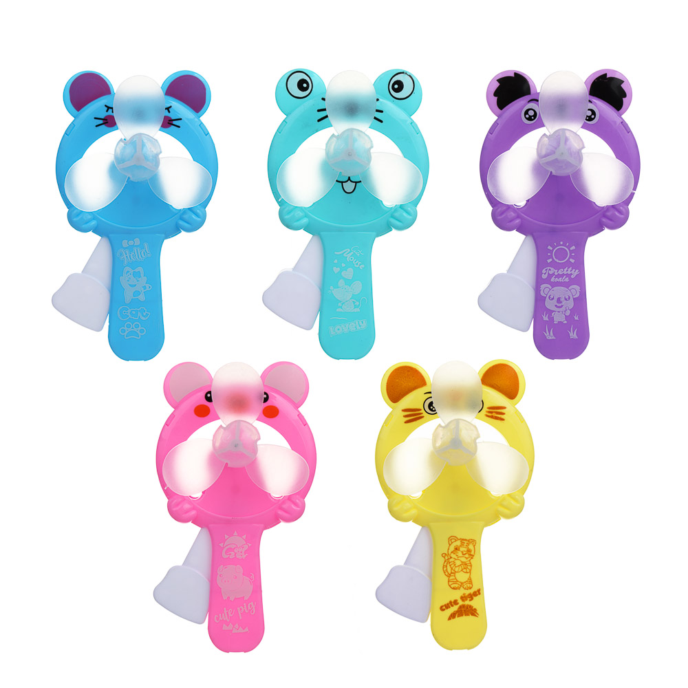 ИГРОЛЕНД Вентилятор с игрушкой механический, ABS, h18см, 9,5х18х2см, 5 дизайнов, арт.№ 900-017