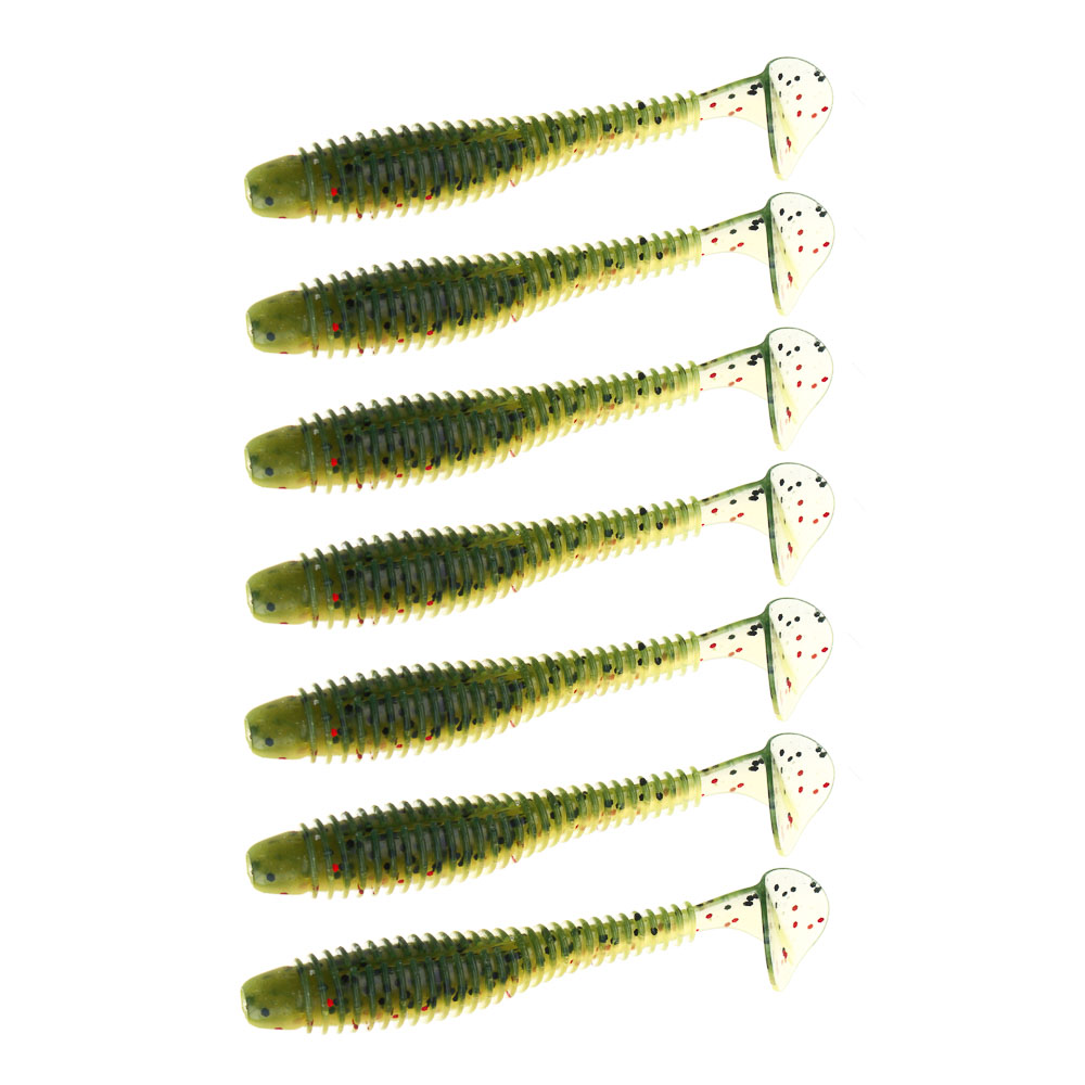 KAIDA Приманка силиконовая ТВИСТЕР 3", 8см, 4гр, HT007, 7шт, арт.№ 145-279