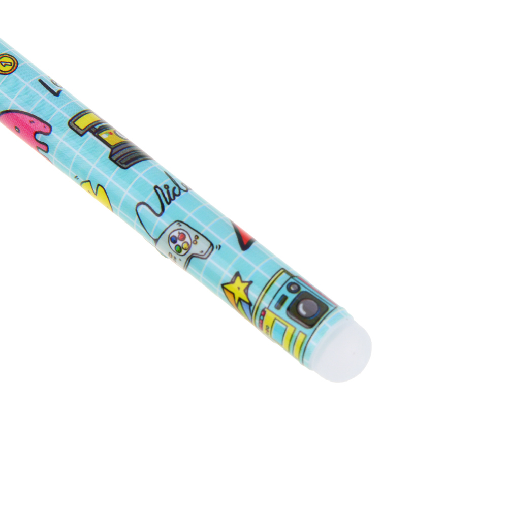 Ручка гелевая "Пиши - стирай", синяя, с фигуркой в форме джойстика, мяча и скейта, 3 диз., 16,2 см, арт.№ 591-037