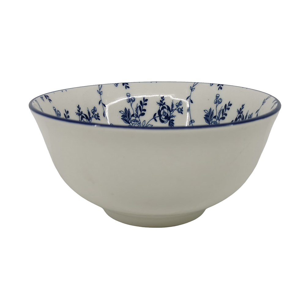 Салатник Флорал тм MILLIMI, 600мл, фарфор, белый, арт.№ 816-176