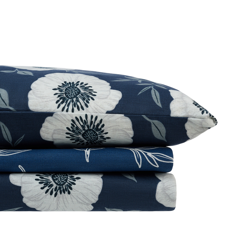 PROVANCE Нэви Комплект постельного белья евро (4 предмета), бязь, 100% хлопок, 2 дизайна, арт.№ 421-509