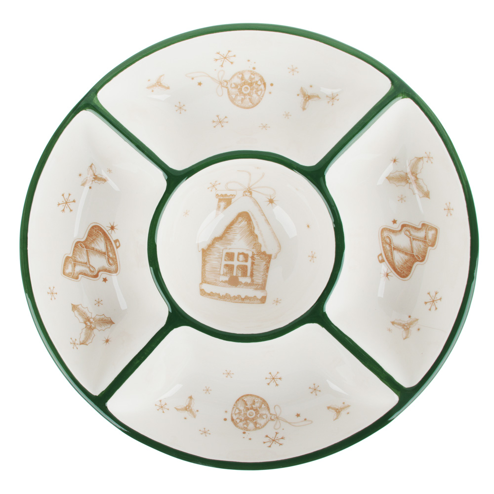 MILLIMI Пряничный домик Менажница 25х5см, керамика, арт.№ 820-125