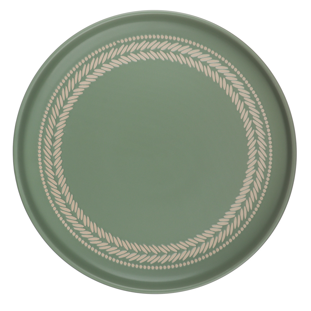 Тарелка подстановочная 26,6см, тм MILLIMI Треция фисташковый, керамика, арт.№ 824-282