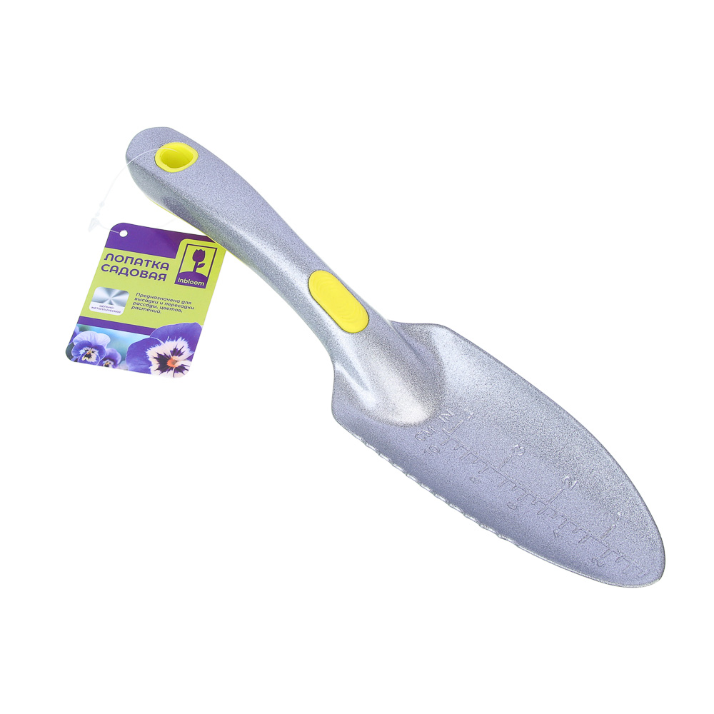 INBLOOM Лопатка садовая 28x6см, алюминий, TPR, арт.№ 181-090