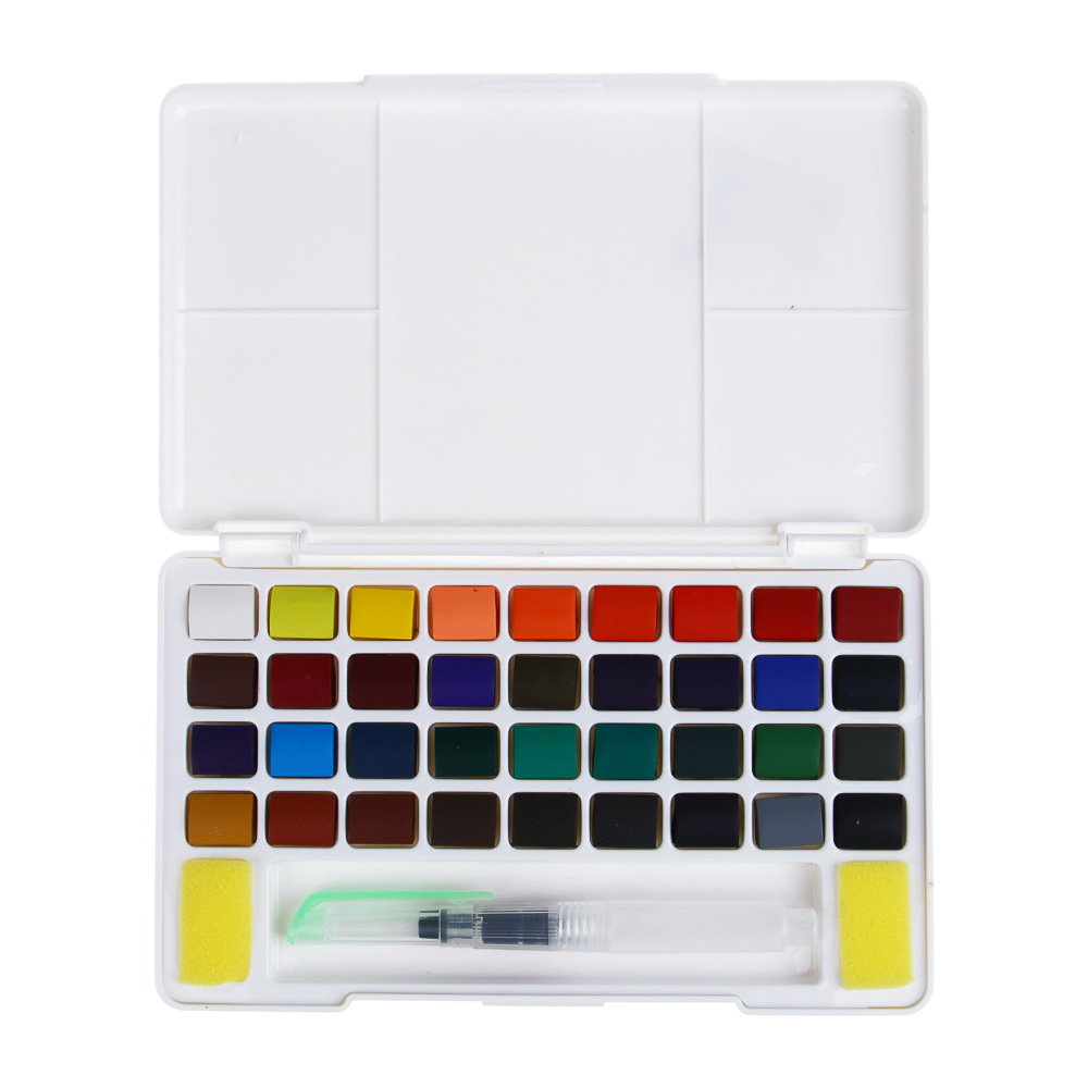 Акварель 36цв. BY Русские Супергерои "Каваи 2" кисть с резервуаром для воды, пл.бокс, арт.№ 801-010