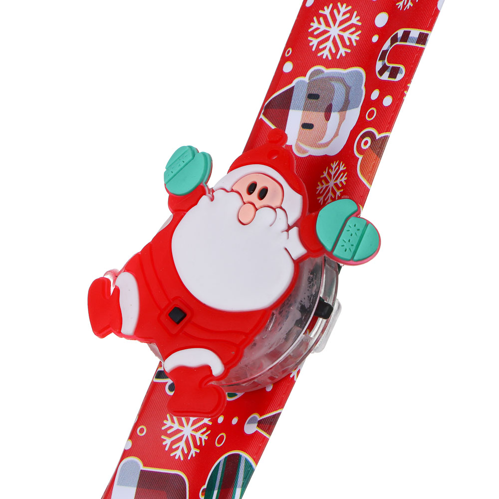 СНОУ БУМ Новогодний браслет клик-клак с подсветкой LED, 22см, пластик, 3хAG3, 1 режим, ассорт. диз., арт.№ 153-189