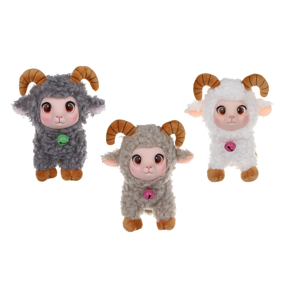 Игрушка мягкая "Милая овечка", полиэстер, PVC, тм ИГРОЛЕНД, 3 +, арт.№ 264-696