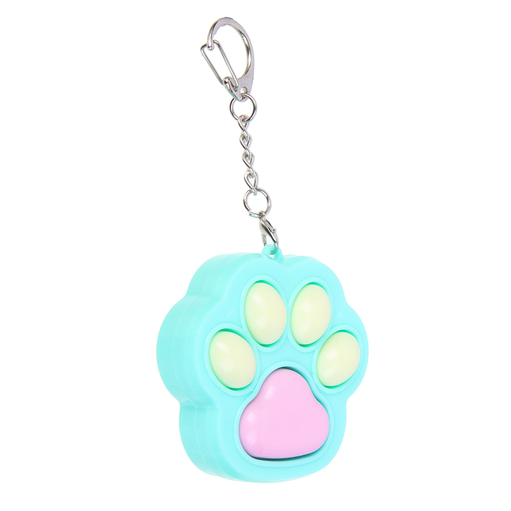 ИГРОЛЕНД Брелок с игрушкой антистресс "Лапка с кнопочками", ABS, 6х6см, 5 дизайнов, арт.№ 297-122