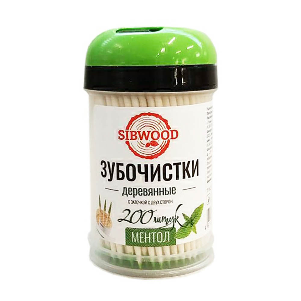 Зубочистки деревянные, с ментолом, 200 шт, арт.№ 437-293