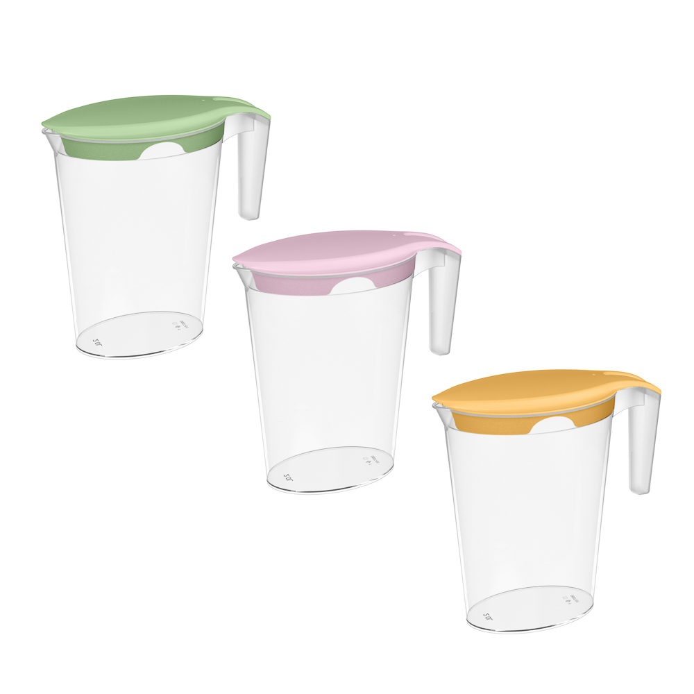 Ботаника Кувшин 2л с крышкой, пластик, 3 цвета, арт.№ 861-575