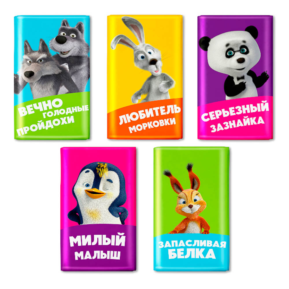 Шоколад молочный детский в ассортименте 12 г., арт.№ 347-539