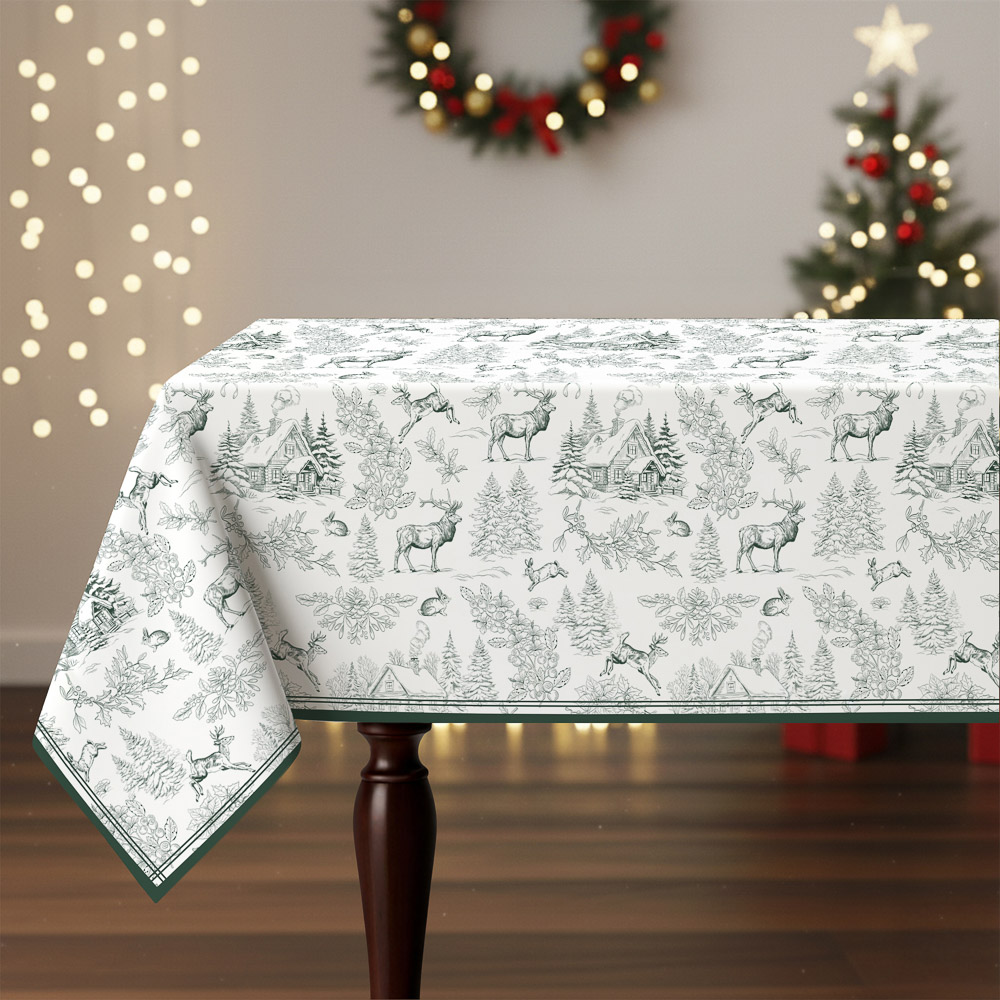 Скатерть текстильная тм PROVANCE Берривуд, 140х180см, 140гр/м, 100% полиэстер, красная, арт.№ 492-337