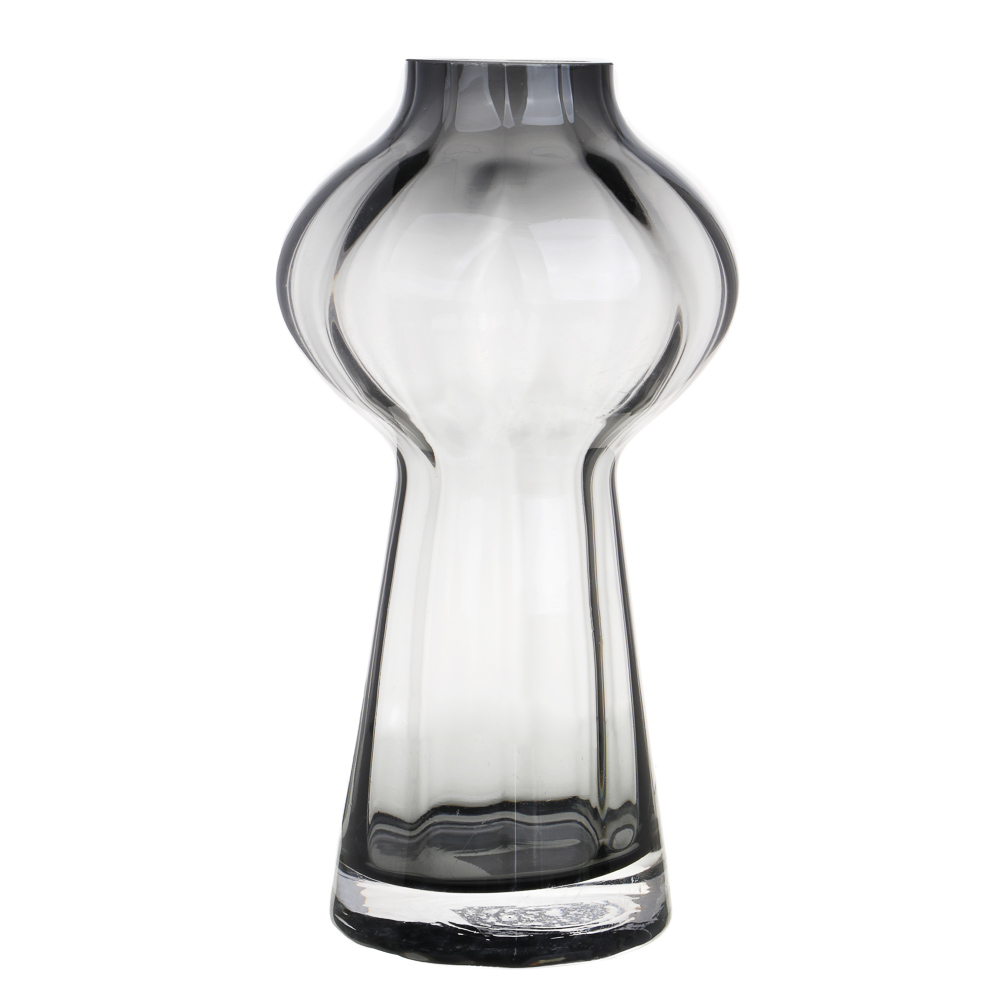 Ваза, 12х22см, стекло, цвет серый, арт.№ 502-114
