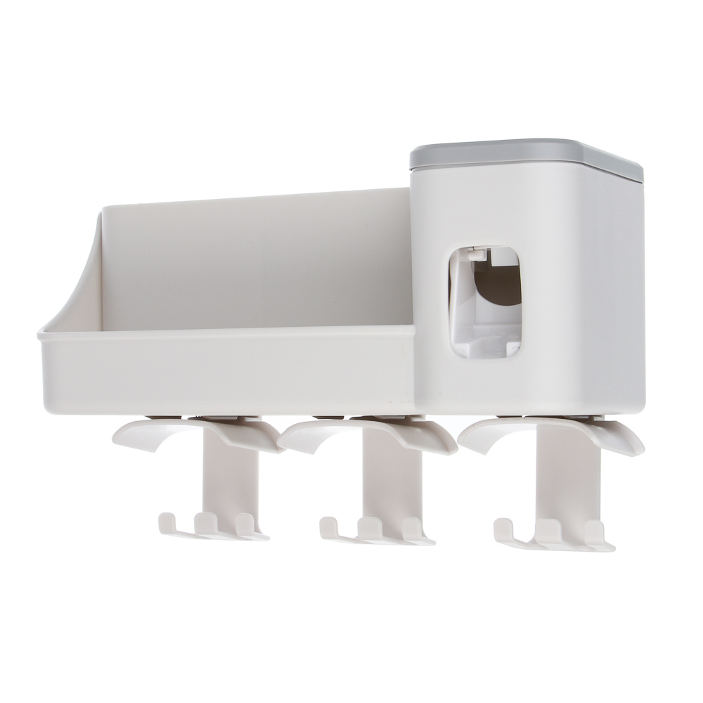 Органайзер для ванной комнаты, с дозатором для зубной пасты и отделениями, арт.№ 463-538