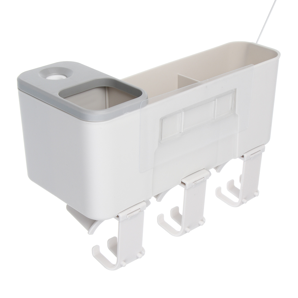 Органайзер для ванной комнаты, с дозатором для зубной пасты и отделениями, арт.№ 463-538