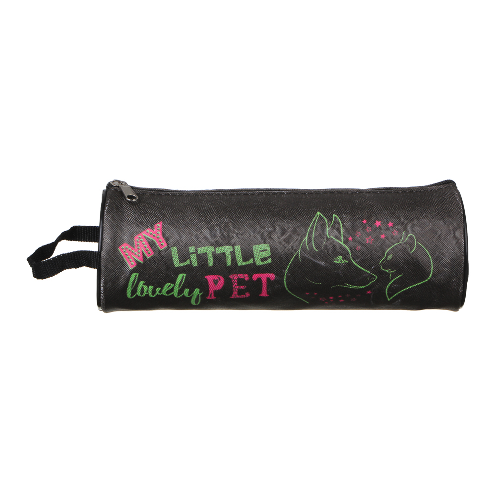Лавели пет Пенал мягкий круглый, 21х7х7см, ПВХ 0,8мм, с ручкой, с антисминаемым вкладышем, арт.№ 238-148