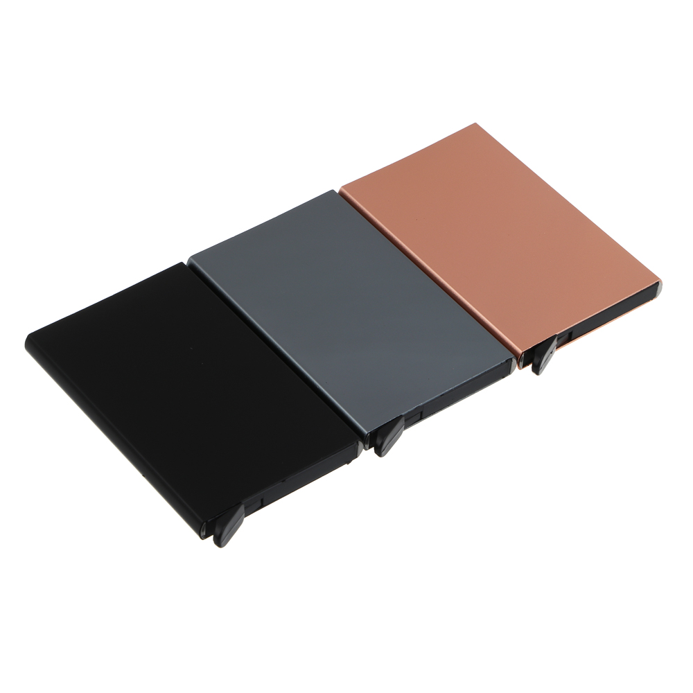 Кардхолдер с выдвижным механизмом на 8 карт тм ЮL, алюминий, пластик, 9,5х6,3см, 3 цвета, арт.№ 303-064