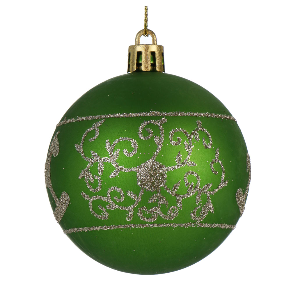 СНОУ БУМ Набор шаров 6 см, 18 шт, пластик, глиттер, 26-151, арт.№ 309-067