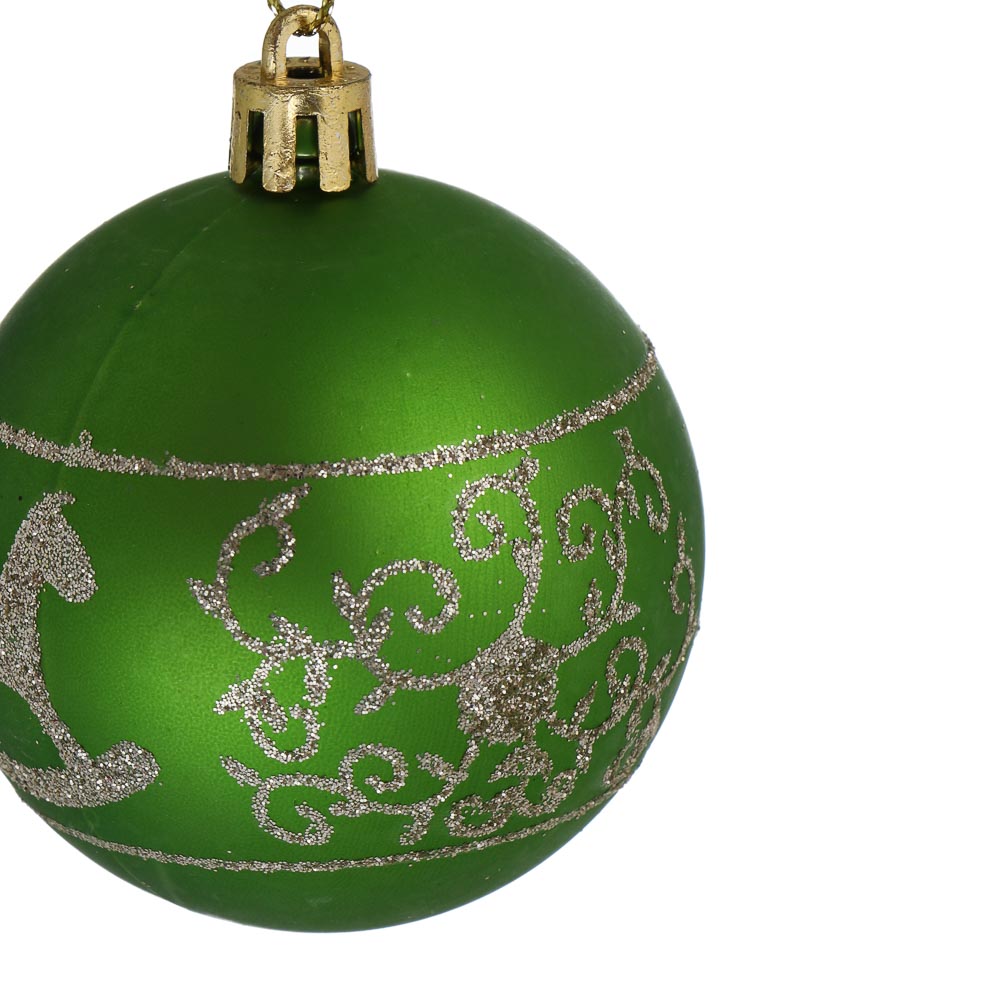 СНОУ БУМ Набор шаров 6 см, 18 шт, пластик, глиттер, 26-151, арт.№ 309-067