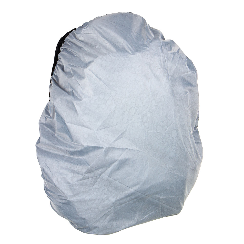 Рюкзак универсальный 50x31x21см, 2отд, 6карм., спинка из ЭВА, вых.USB/науш., код.замок,ПЭ,чер./сереб, арт.№ 254-615