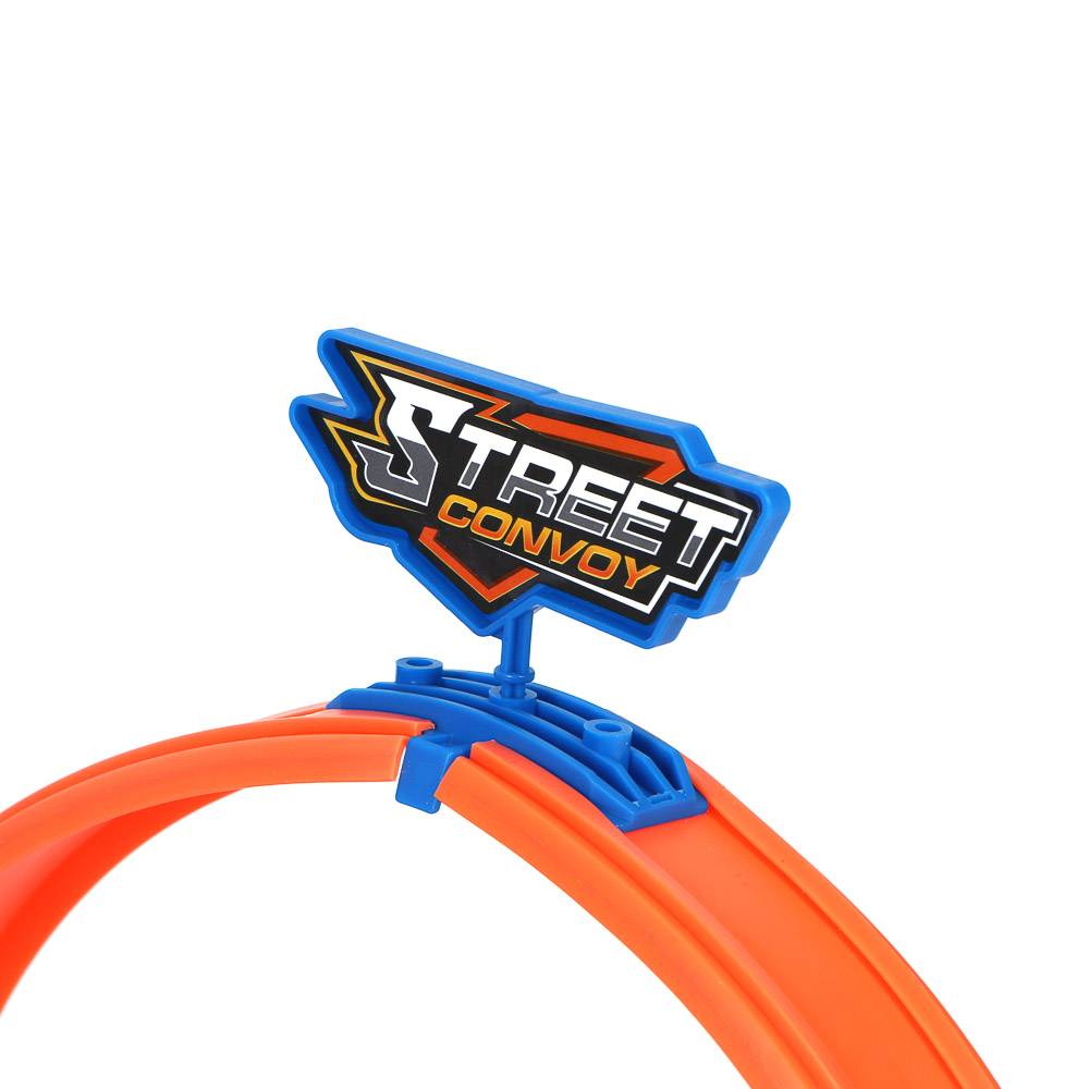 ИГРОЛЕНД Автотрек с машинками и запуском, 2 машинки, PP, 24x10x32 см, 2 дизайна, арт.№ 276-170