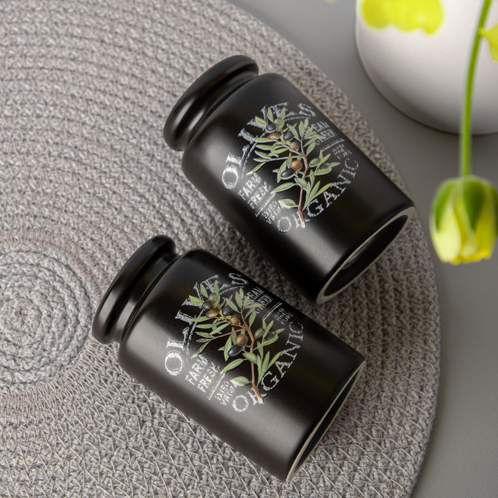 MILLIMI Олива Набор для соли и перца, 5х8см, керамика, арт.№ 824-010