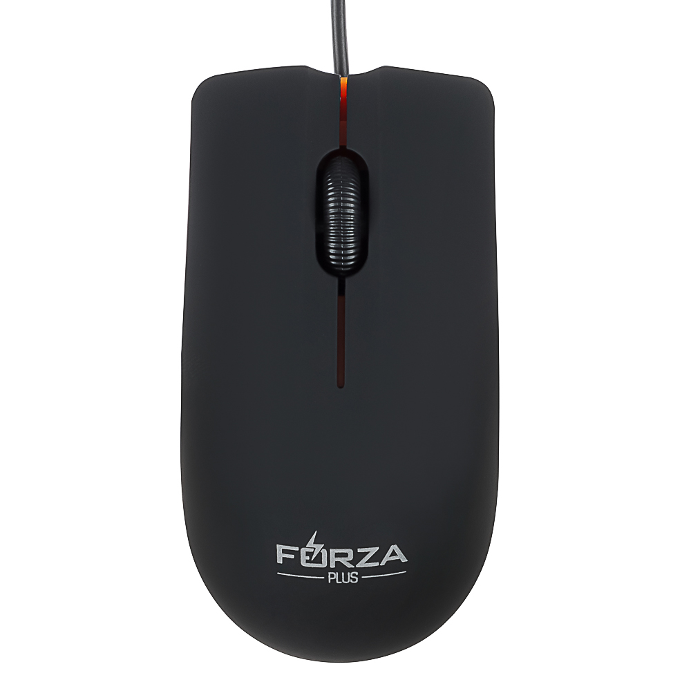 Компьютерная мышь проводная FORZA Compact, 1200DPI, Soft Touch, USB, каб. 160см, чёрный, арт.№ 405-089