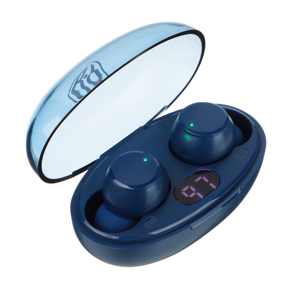 Наушники беспроводные TWS BY Wave, 30/200 mAh, BT:5.3, синий, арт.№ 410-280