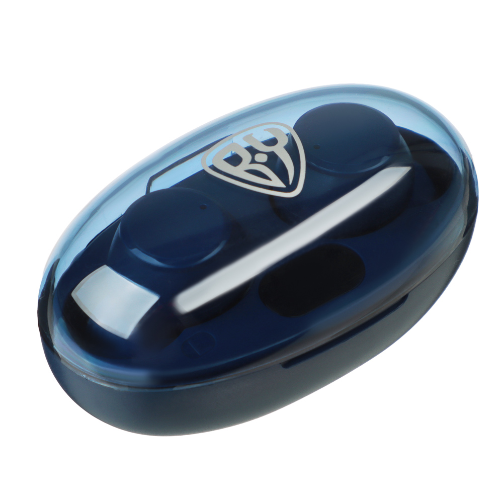 Наушники беспроводные TWS BY Wave, 30/200 mAh, BT:5.3, синий, арт.№ 410-280