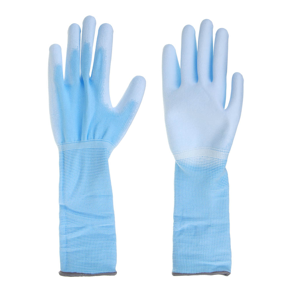 INBLOOM Перчатки полиэстер с ПУ полуоблив, удлиненный манжет, р.9, 35см, 35г, арт.№ 180-006