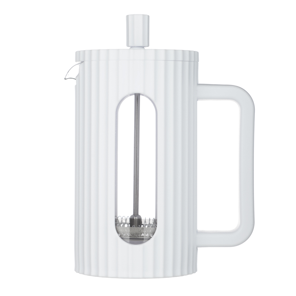 SATOSHI Форман Френч-пресс 600мл, жаропрочное стекло, белый — купить в МПР SATOSHI Форман Френч-пресс 600мл, жаропрочное стекло, белый, арт.№ 850-262