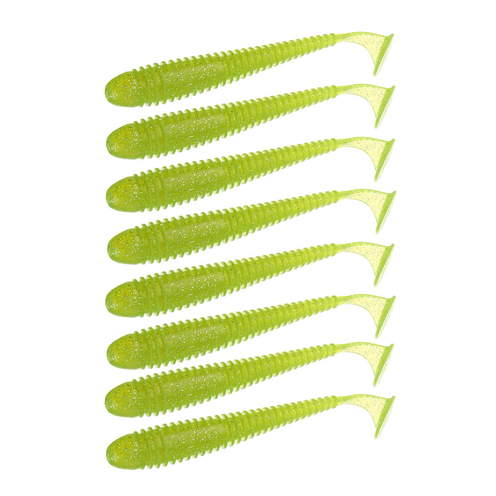 KAIDA Приманка силиконовая ТВИСТЕР 3,5", 9см, 4гр, HT004, 7шт, арт.№ 145-287