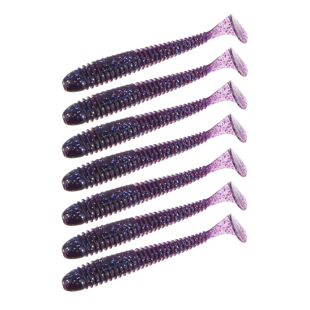 KAIDA Приманка силиконовая ТВИСТЕР 3,5", 9см, 4гр, HT005, 7шт, арт.№ 145-288