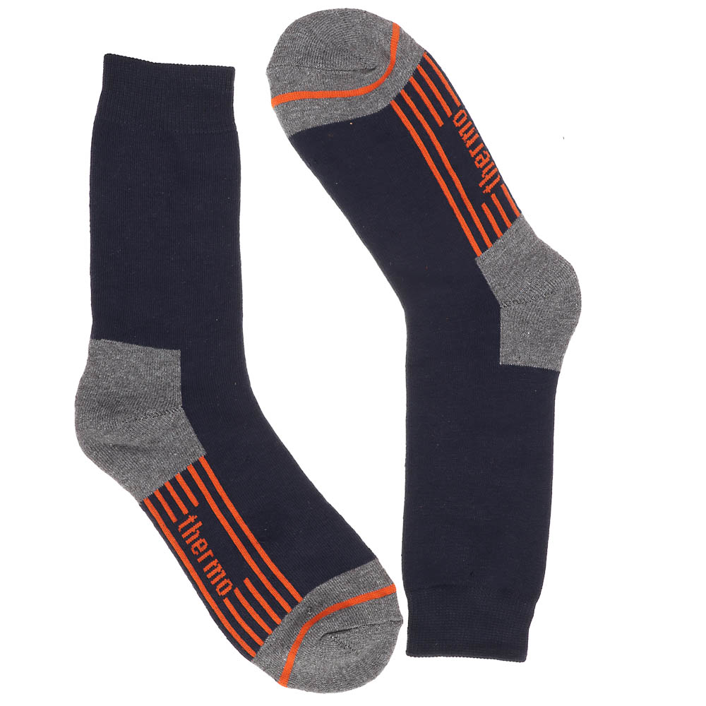 Термоноски мужские классические R082 р. 40-44, состав полиэстер 92%, спандекс 6%, латекс 2%, арт.№ 019-529