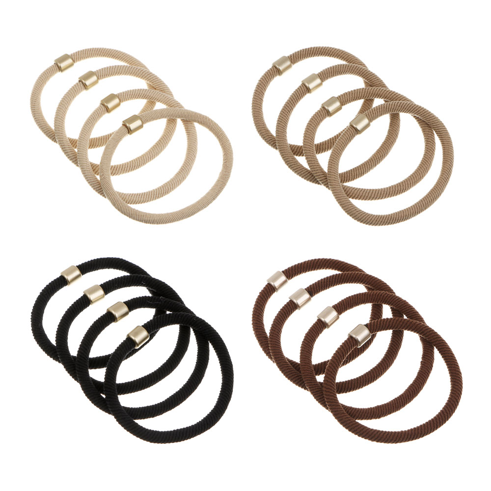 Набор резинок 4 шт ЮНИLOOK, 5 см, 4 сочетания цветов, текстиль, арт.№ 322-342