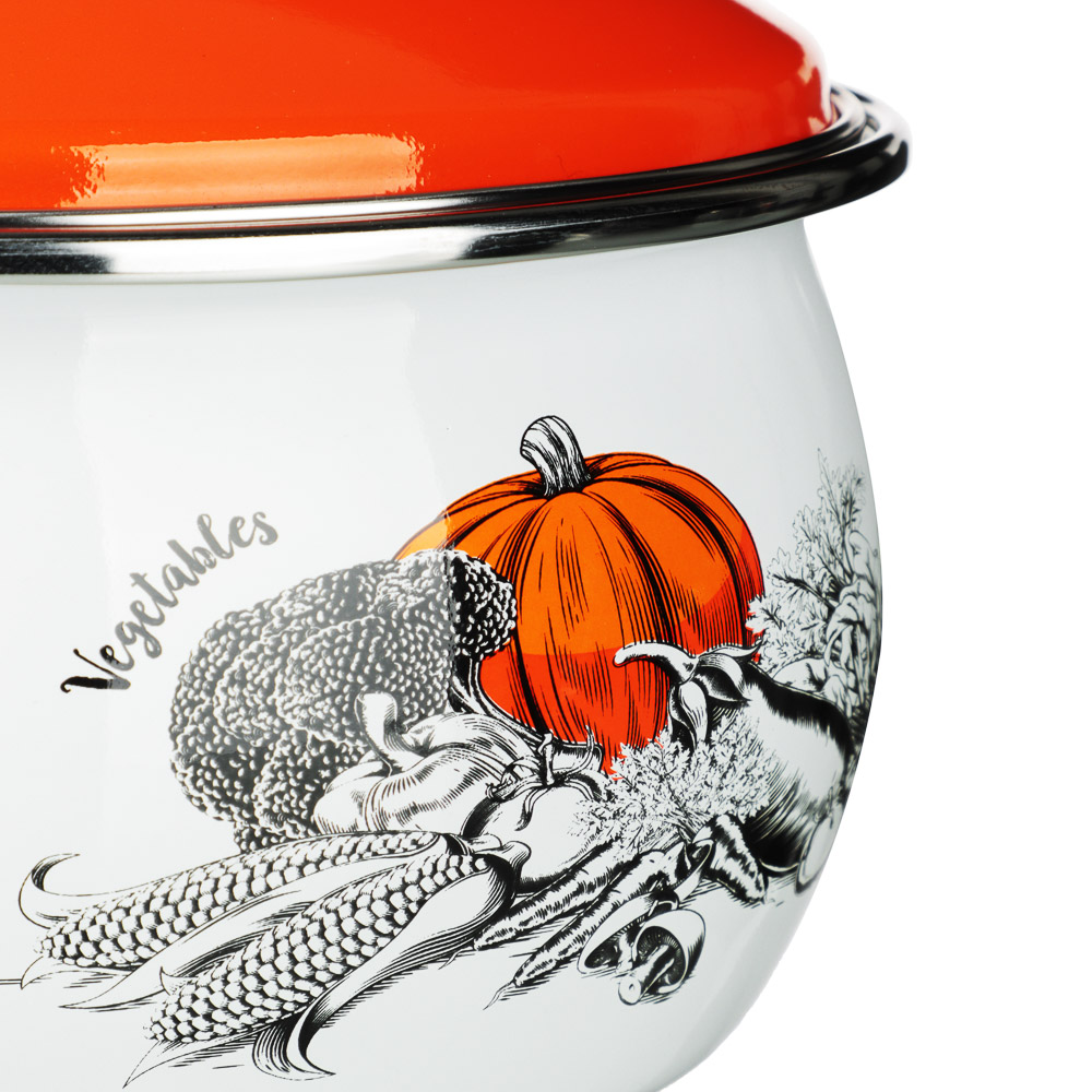 Овощи Кастрюля сферическая эмалированная 2л, арт.№ 894-534