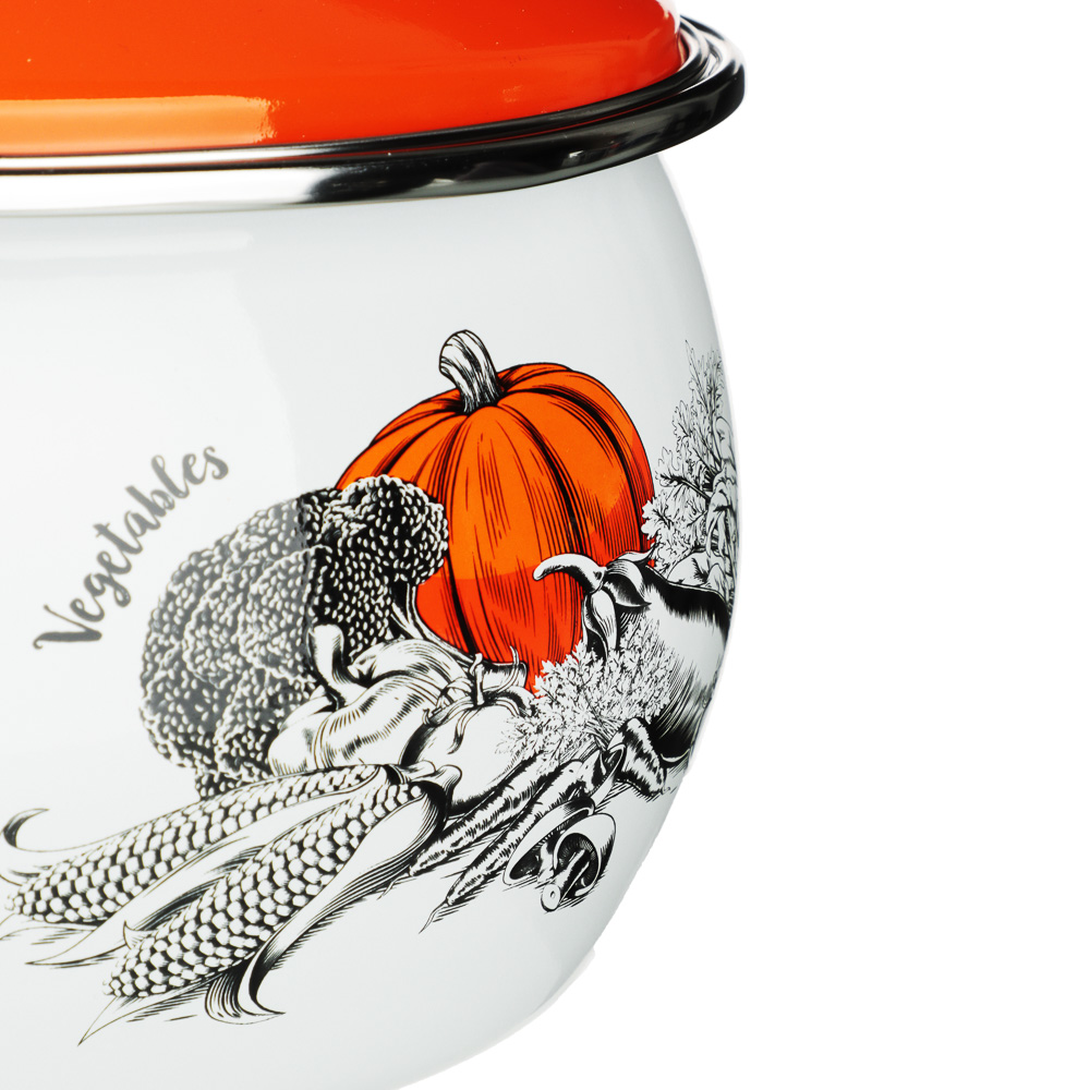 Овощи Кастрюля сферическая эмалированная 3л, арт.№ 894-535