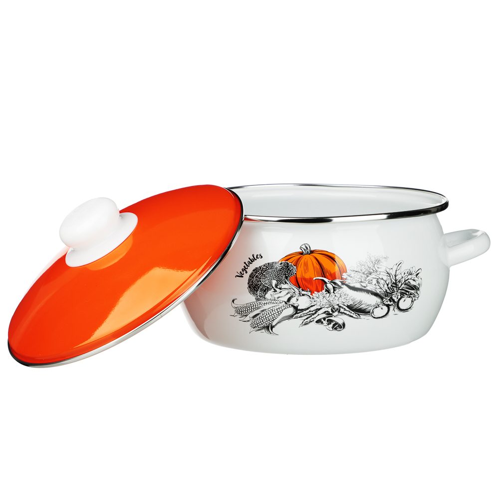 Овощи Кастрюля сферическая эмалированная 3л, арт.№ 894-535