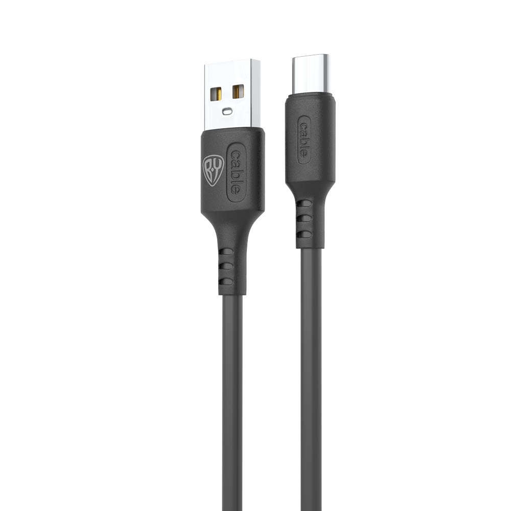 Кабель для зарядки USB(A)-Type C BY Fusion, 18Вт, 1 м, 3A, TPE, чёрный, арт.№ 931-605