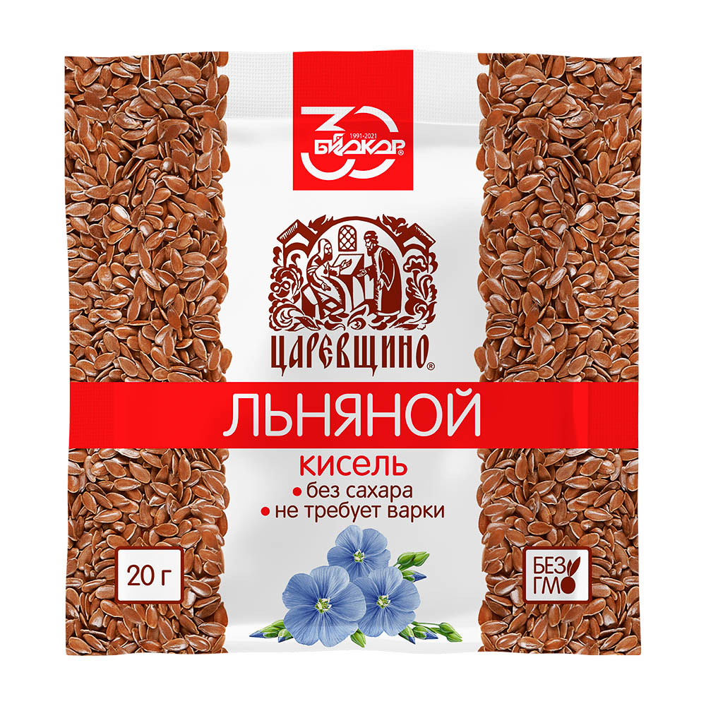 БАД к пище Кисель льняной Царевщино, без сахара, 20г, арт.№ 015-249