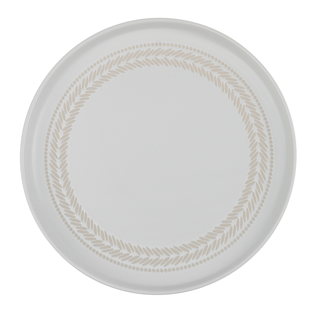 Тарелка подстановочная 26,6см, тм MILLIMI, Треция белый, керамика, арт.№ 824-286