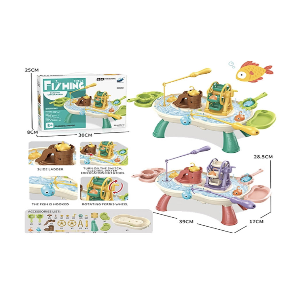 Развивающая игрушка столик с рыбалкой 2в1, ABS, РР, арт.№ 241-083
