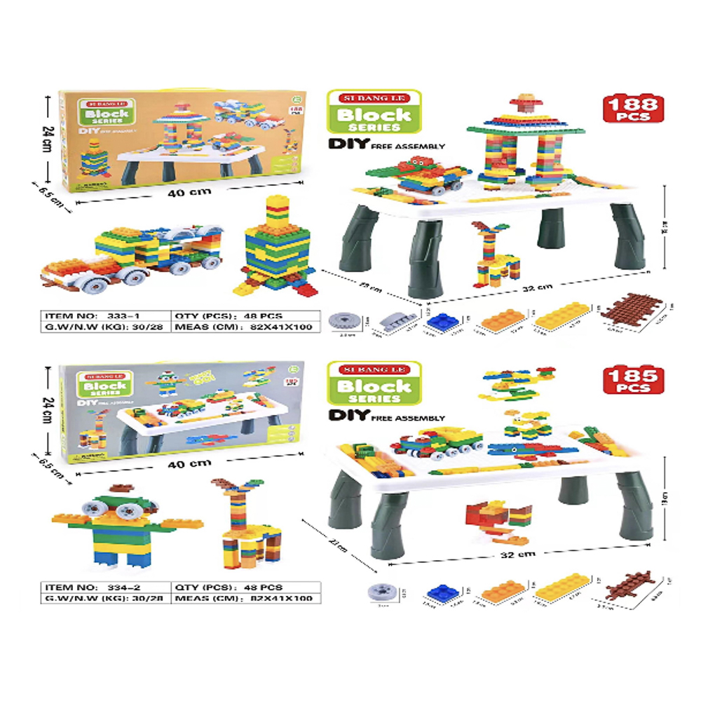Развивающая игрушка Конструктор-столик, ABS, РР, арт.№ 891-351