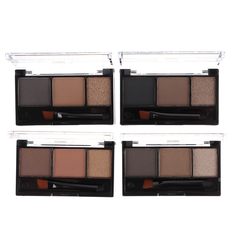 Тени для бровей "Brow&Glow", тм Farres, 3 цвета, арт.№ 330-663