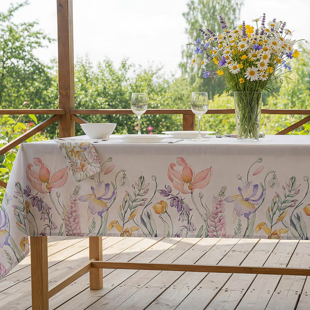PROVANCE Ботаника Скатерть текстильная, 140х230см, 100% полиэстер, 2 дизайна, арт.№ 488-178