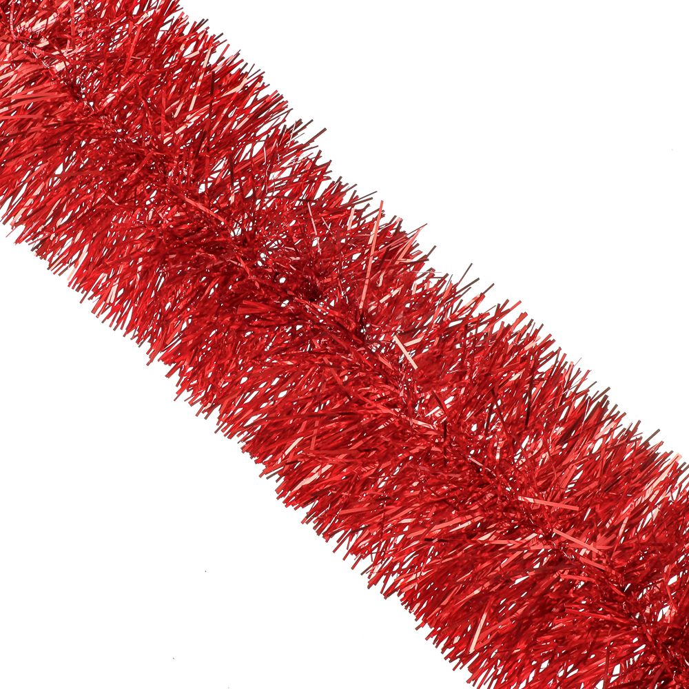 СНОУ БУМ Мишура Норка 11x200см, ПЭТ, красная, арт.№ 377-808